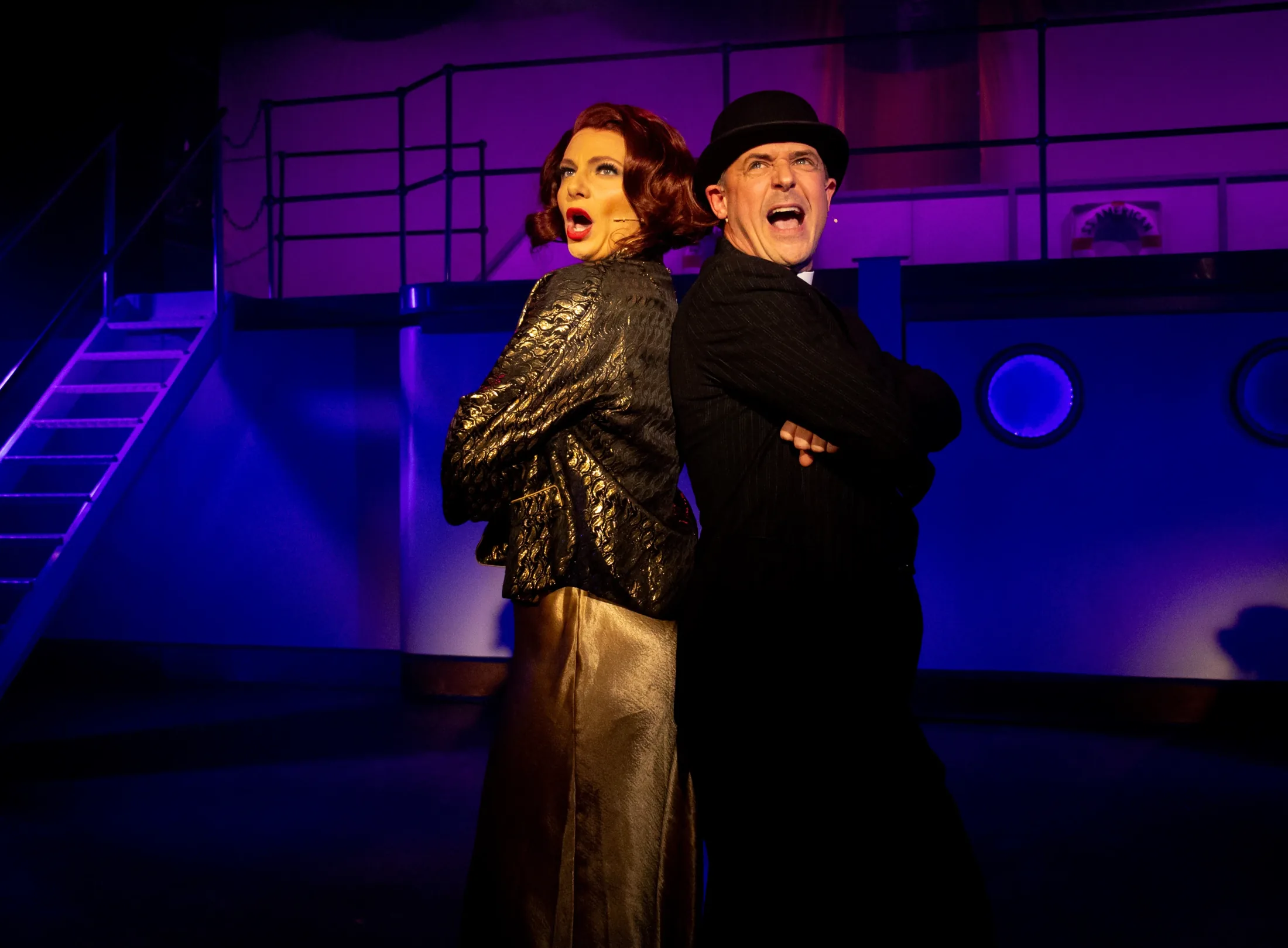 Anything Goes, Lighting Design, ACT Theatre, Oct 2023 production still 2 by Ben Sassoon