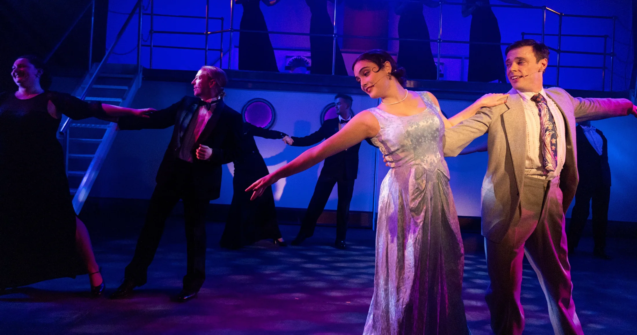 Anything Goes, Lighting Design, ACT Theatre, Oct 2023 production still 6 by Ben Sassoon
