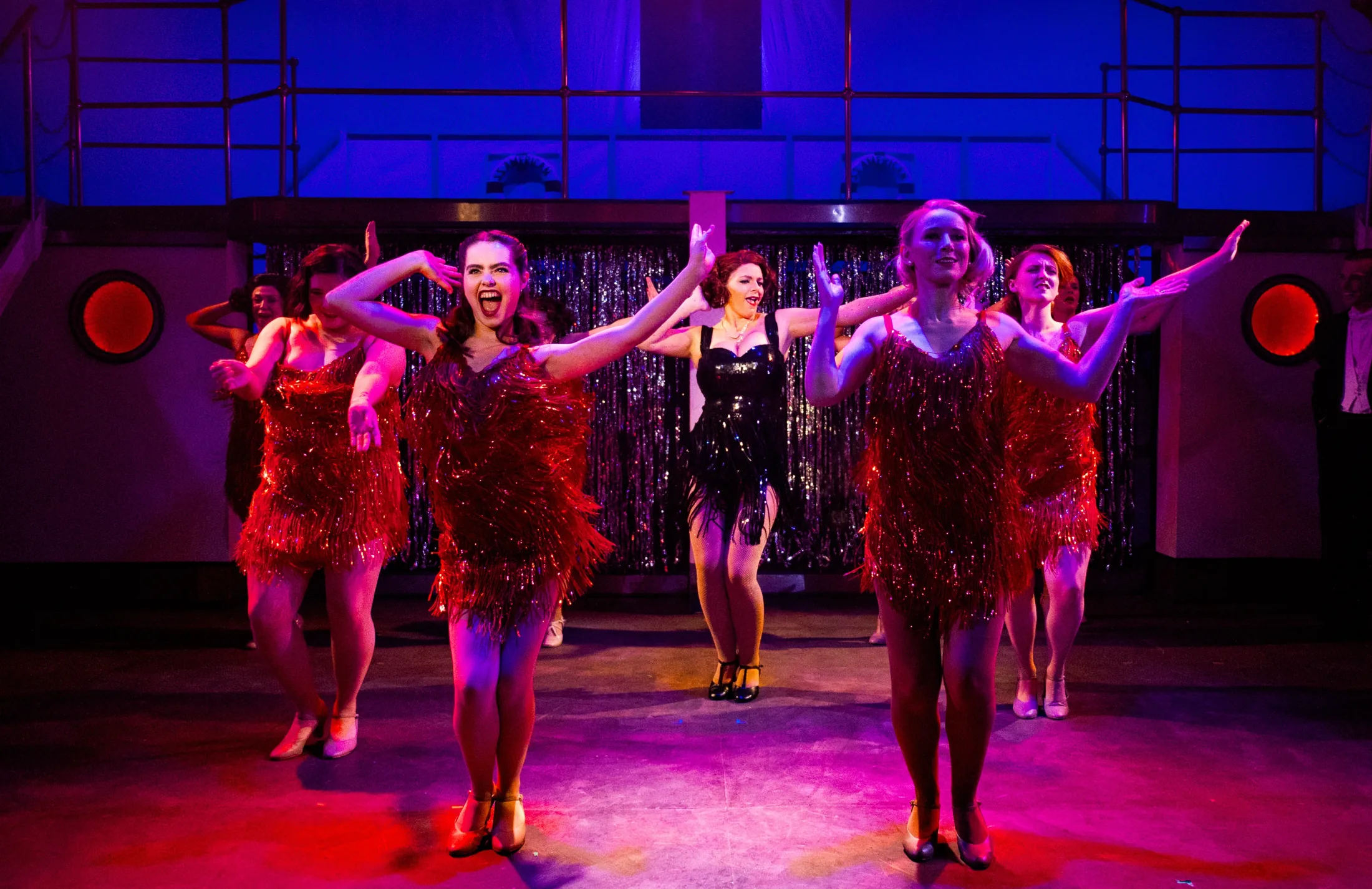 Anything Goes, Lighting Design, ACT Theatre, Oct 2023 production still 7 by Ben Sassoon