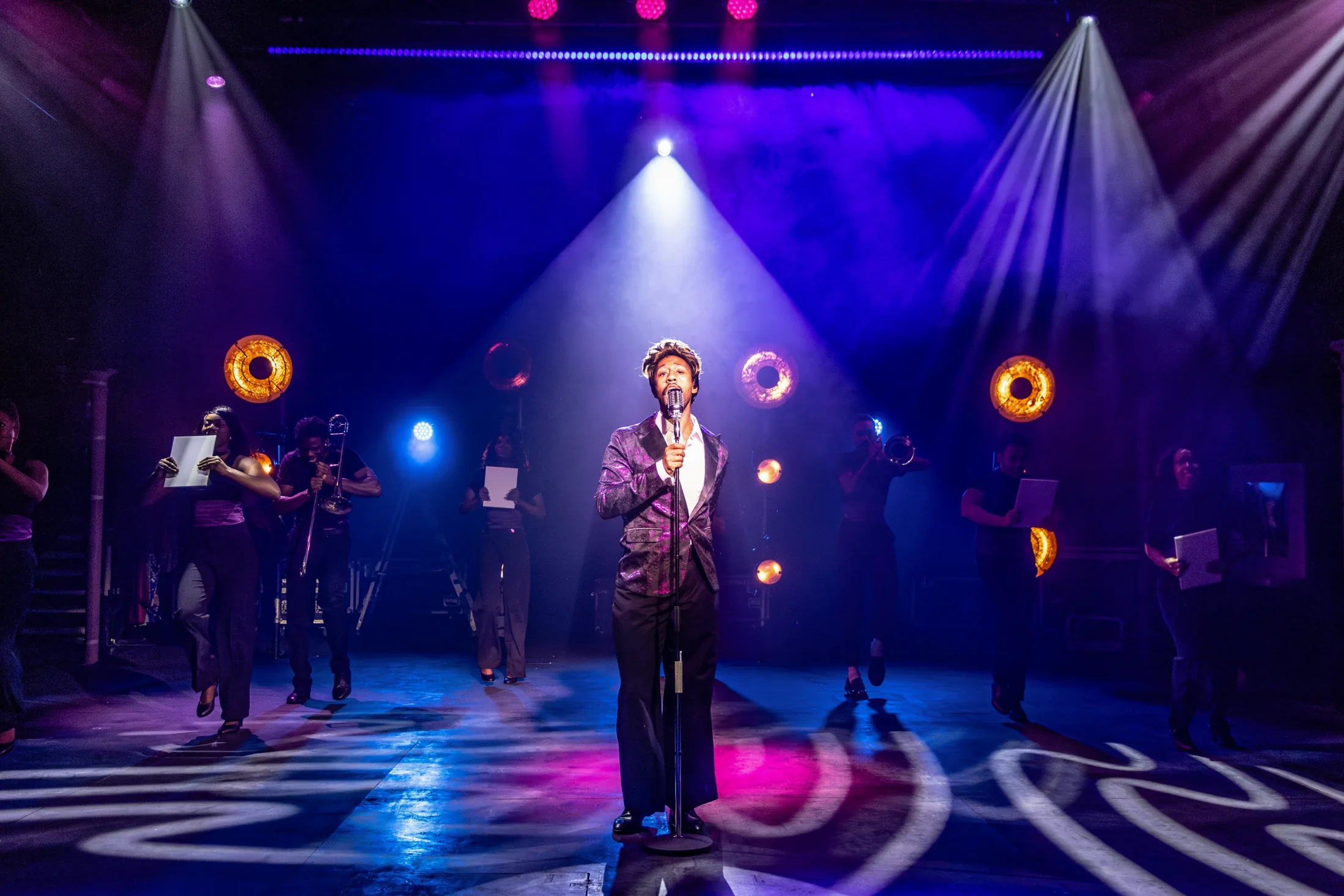 Dreamgirls, Lighting Design, Bridewell Theatre, Nov 2025 production still 2 by Ben Sassoon