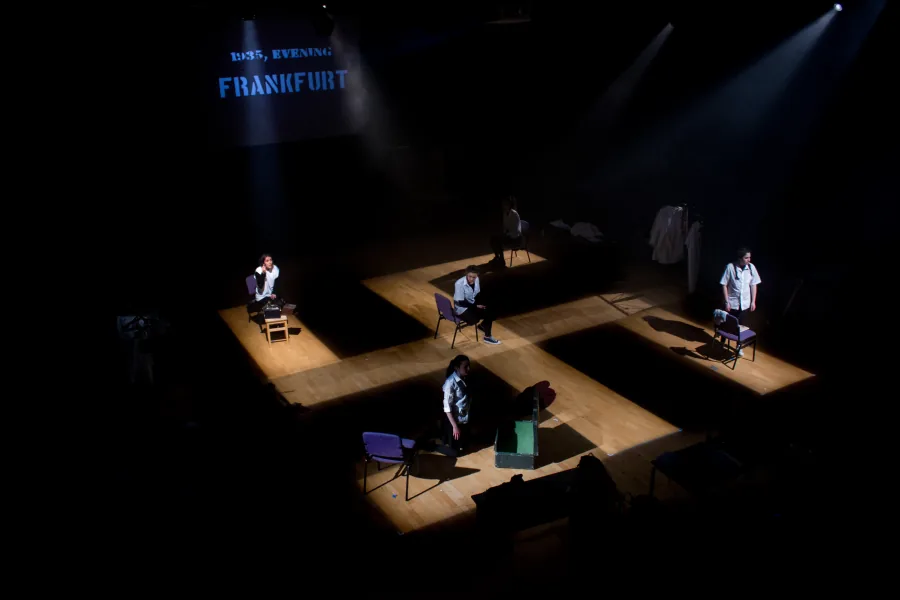 Fear and Misery of the Third Reich, Lighting and Video design, 2016 production image by Ben Sassoon