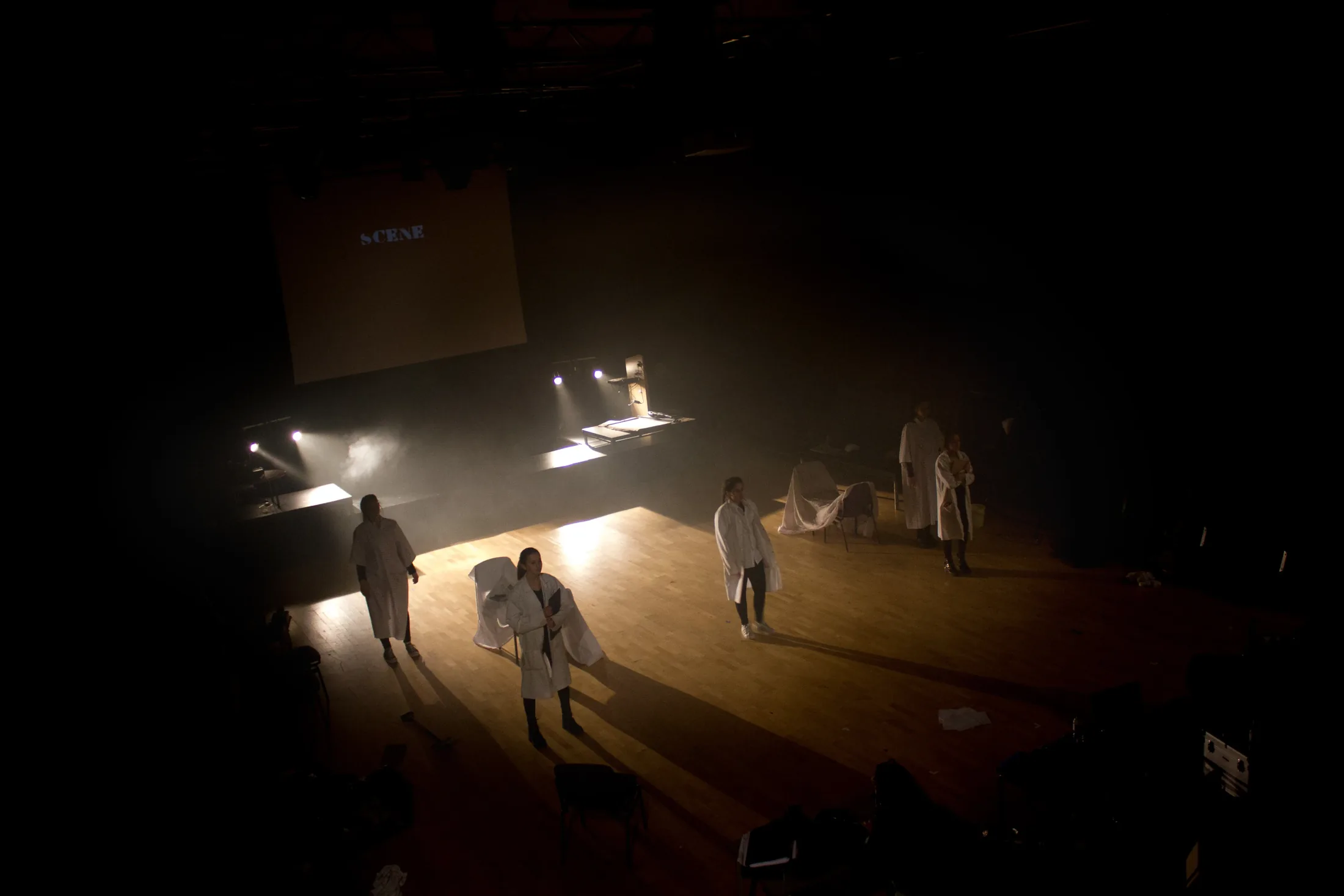 Fear and Misery of the Third Reich, Lighting and Video design, 2016 production still 7 by Ben Sassoon