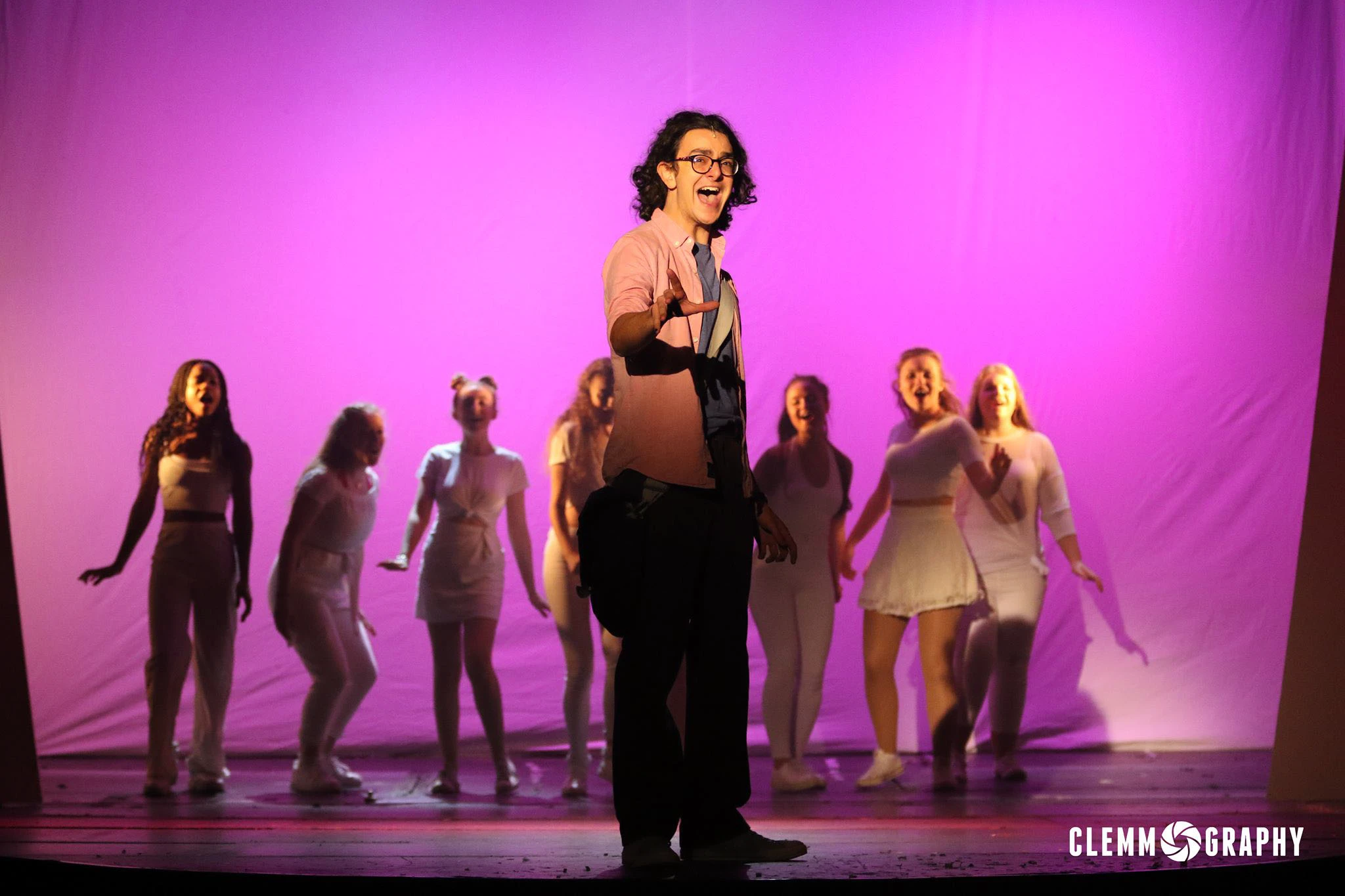 Legally Blonde, Lighting Design, University of Birmingham, 2018 production still 3 by Ben Sassoon