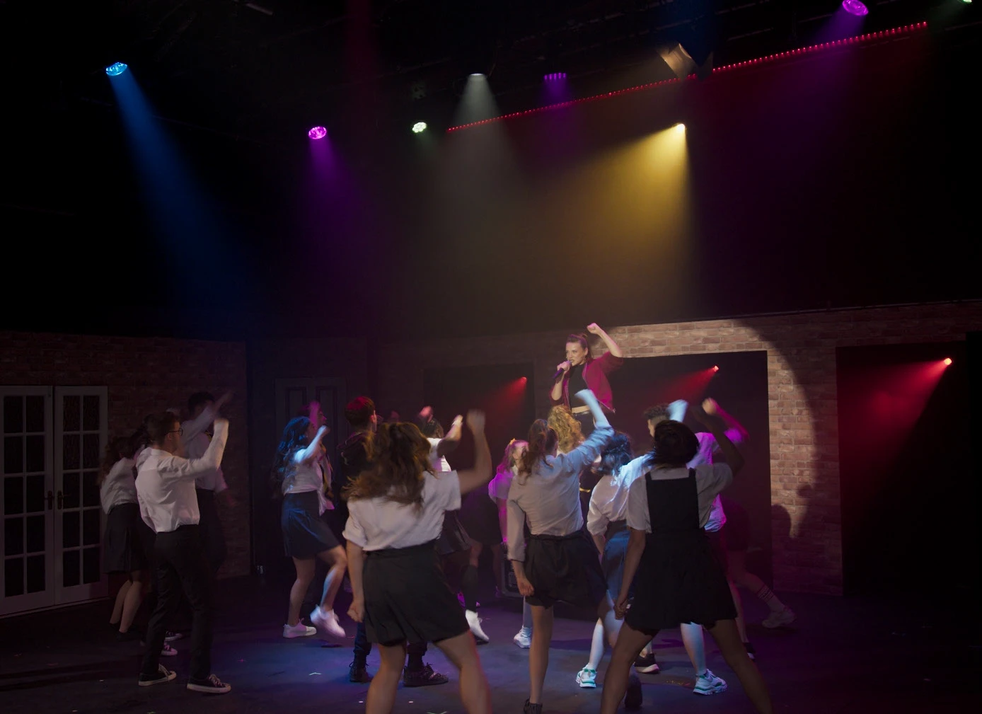 Our House, Lighting Design, Bridewell Theatre, June 2023 production still 4 by Ben Sassoon
