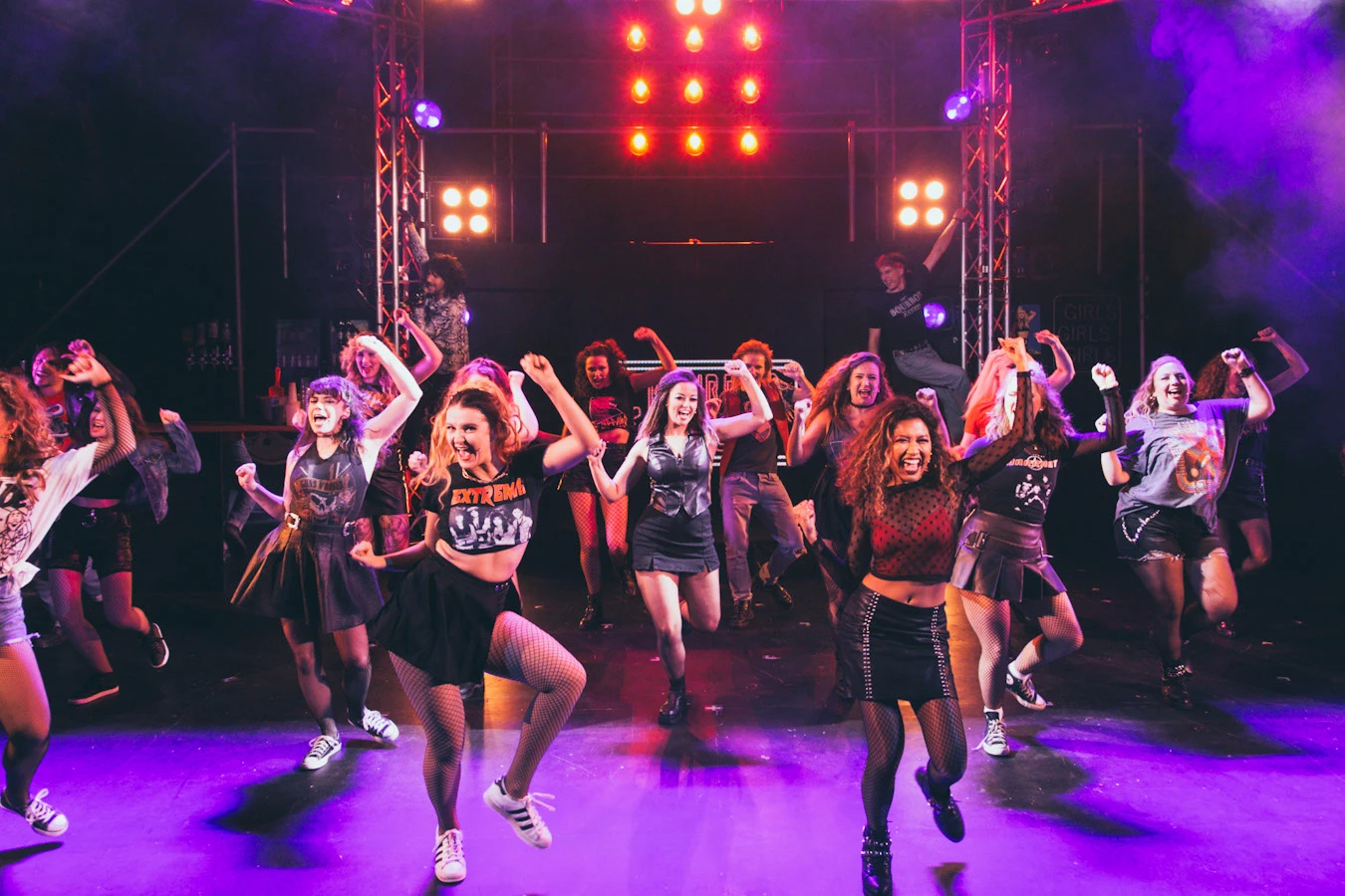 Rock of Ages, Lighting Design, ACT Theatre, Oct 2024 production still 1 by Ben Sassoon