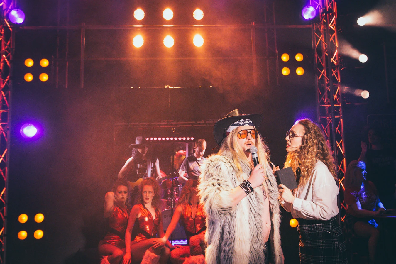 Rock of Ages, Lighting Design, ACT Theatre, Oct 2024 production still 2 by Ben Sassoon