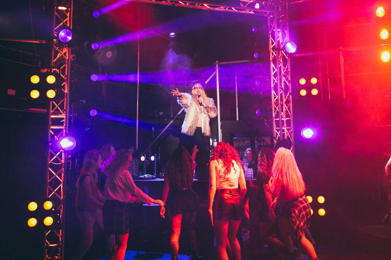 Rock of Ages, Lighting Design, ACT Theatre, Oct 2024 production still 7 by Ben Sassoon