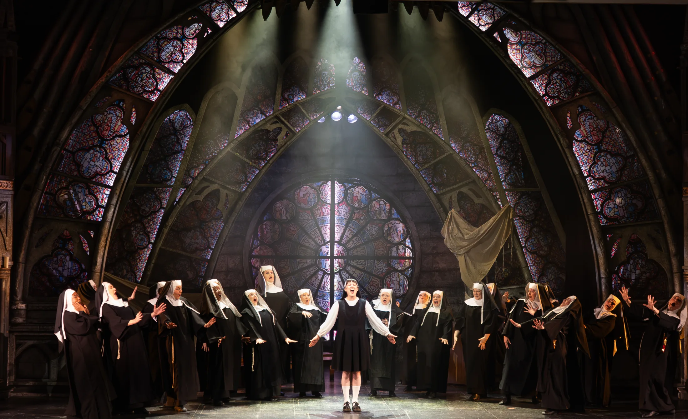 Sister Act, Lighting Design, John McIntosh Arts Centre, Apr 2026 production still 3 by Ben Sassoon