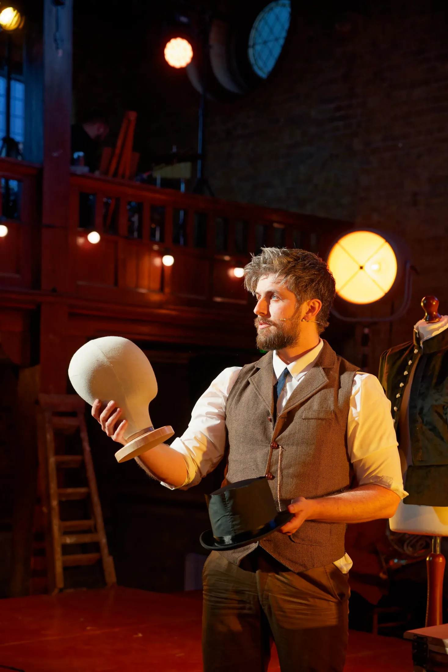 Sunday in the Park with George, Lighting Design, Wheatsheaf Hall, June 2024 production still 7 by Ben Sassoon