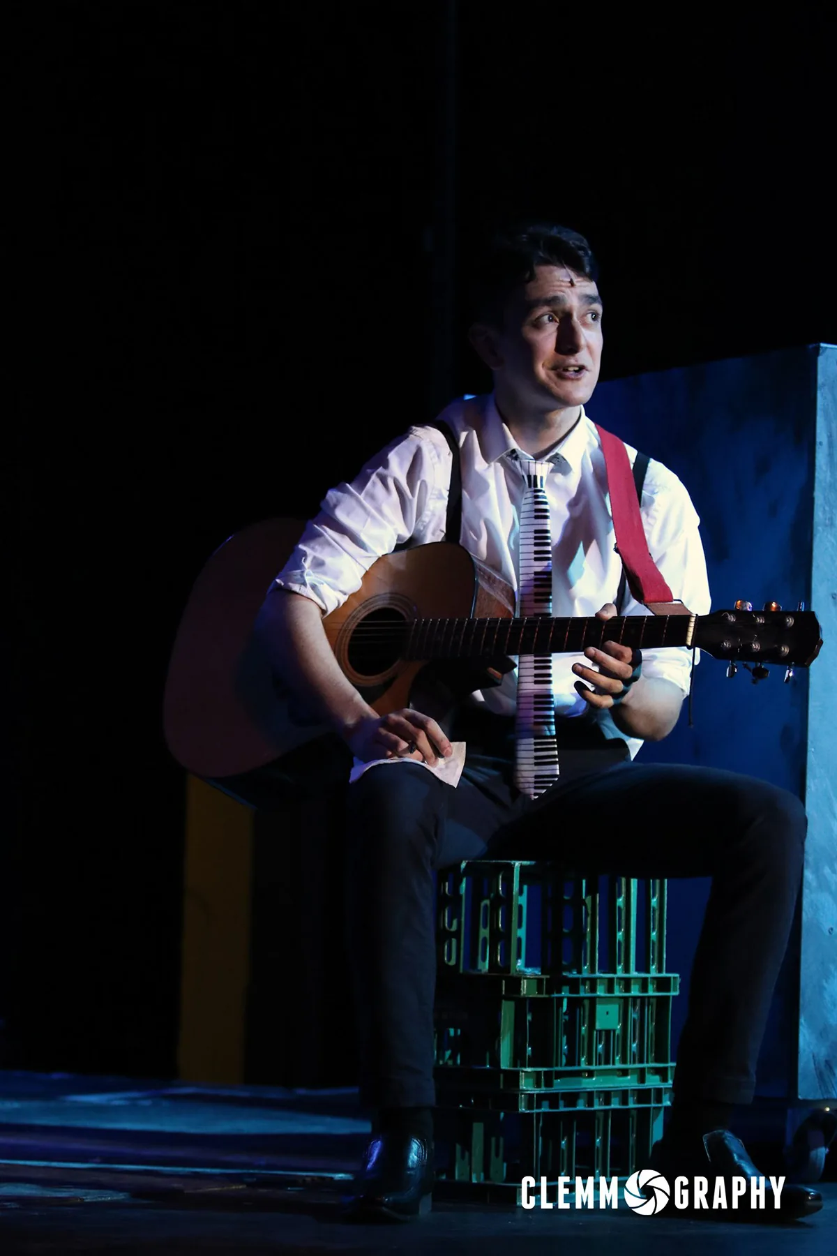 The Wedding Singer, Lighting Design (Co-design), University of Birmingham, 2019 production still 3 by Ben Sassoon and Nick Thomas