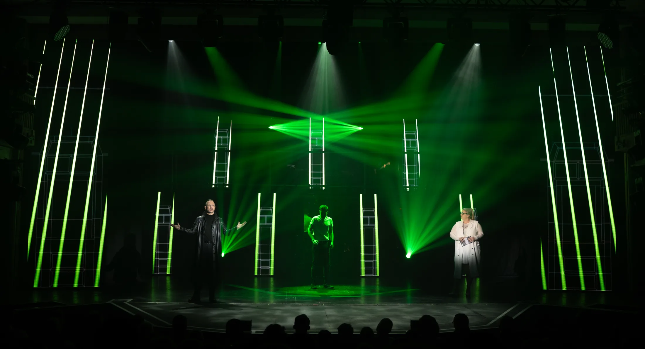 We Will Rock You, Lighting Design, John McIntosh Arts Centre, Feb 2026 production still 3 by Ben Sassoon