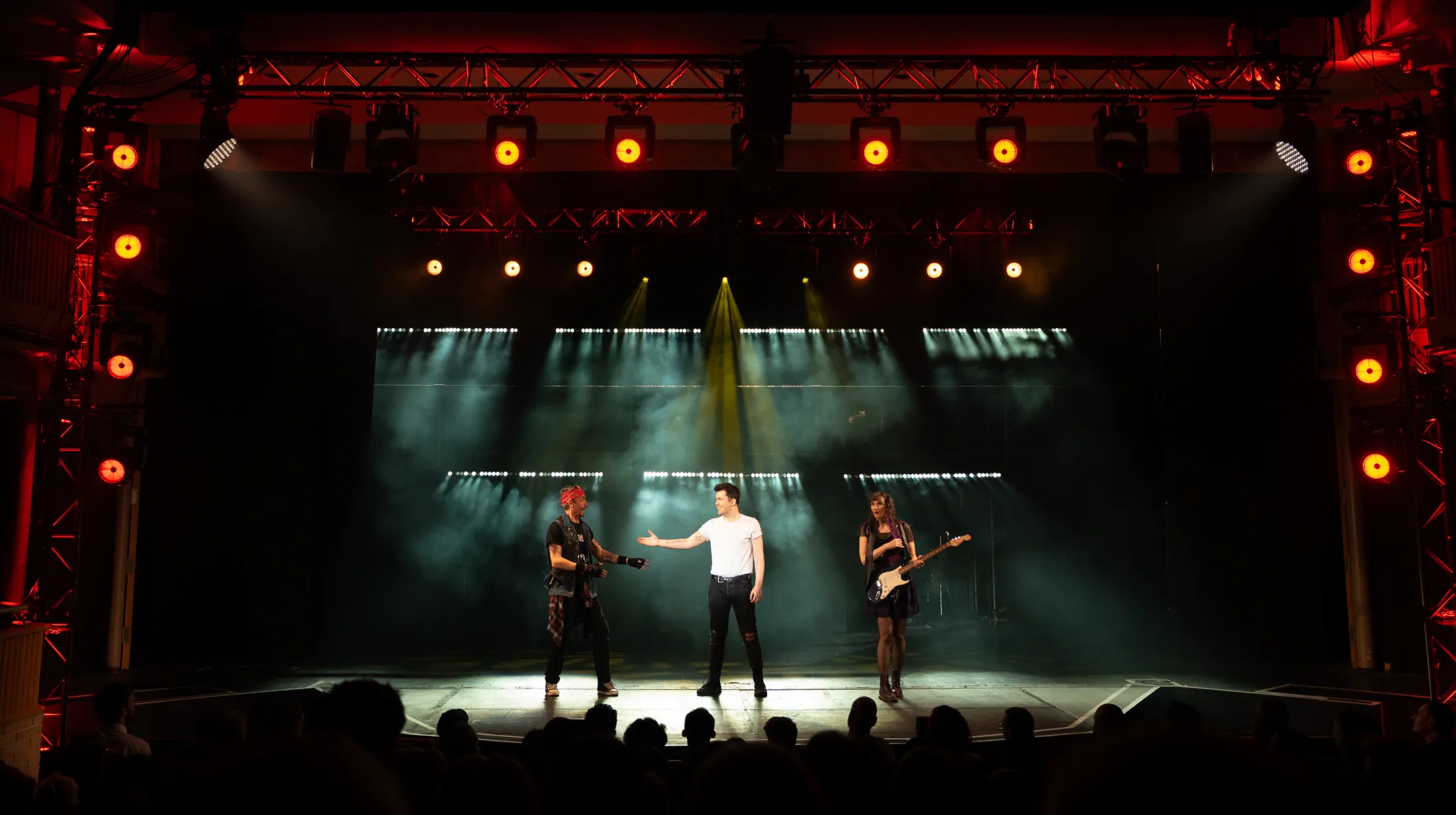 We Will Rock You, Lighting Design, John McIntosh Arts Centre, Feb 2026 production still 5 by Ben Sassoon